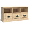 The Living Store Tv-kast Sonoma Eiken - 100 x 35 x 50 cm - Duurzaam bewerkt hout