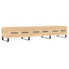 The Living Store Tv-meubel Sonoma eiken - 150x36x30cm - opbergruimte - ijzeren poten