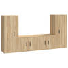 The Living Store Tv-kastenset - Sonoma eiken - 2x 40x34.5x100cm + 2x 57x34.5x40cm