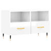 The Living Store TV-meubel Modern - TV-meubel - 80x36x50 cm - Wit hoogglans