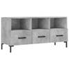 The Living Store TV-meubel Betongrijs - 102x36x50 cm - Trendy en praktisch