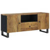 The Living Store TV Meubel - Massief Mangohout - 105 x 33.5 x 46 cm - Stabiele poten