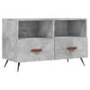 The Living Store TV-meubel Betongrijs - 80 x 36 x 50 cm - Stevig bewerkt hout en ijzer