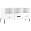 The Living Store Televisiekast Trendy - TV-meubel met 3 vakken en 3 lades - 102 x 36 x 50 cm - Hoogglans wit