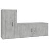 The Living Store Televisiekastenset - betongrijs - 100 x 34.5 x 40 cm - 40 x 34.5 x 80 cm