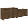 The Living Store Tv-meubel Stereokast - Bruineiken - 146.5 x 35 x 50 cm - 4 Deuren