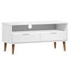 The Living Store MOLDE TV-kast - 106 x 40 x 49 cm - Massief grenenhout met uv-vernis