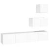 The Living Store TV-meubelset - Wit - 30.5 x 30 x 30 cm / 60 x 30 x 30 cm / 80 x 30 x 30 cm