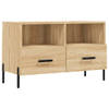 The Living Store Televisiekast Sonoma Eiken - Tv-meubel 80x36x50cm - Stevig en praktisch