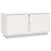 The Living Store TV meubel - Grenenhout - 80 x 35 x 40.5 cm - Wit