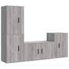 The Living Store TV-meubelenset - grijs sonoma eiken - 80 x 34.5 x 40 cm - 3-delige set