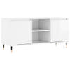 The Living Store TV-meubel - TV-kast 104 x 35 x 50 cm - Hoogglans wit