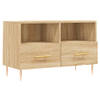 The Living Store TV-meubel - Sonoma eiken - 80x36x50 cm - Opbergruimte en Presenteerfunctie