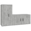 The Living Store Televisiekastenset - Klassiek betongrijs - 80 x 34.5 x 40 cm - 40 x 34.5 x 80 cm