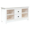 The Living Store Tv-kast Grenenhout - Wit - 103 x 36.5 x 52 cm - Stabiel frame en voldoende opbergruimte