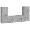 The Living Store TV-kastenset - betongrijs - 40 x 34.5 x 100 cm - 57 x 34.5 x 40 cm