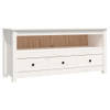 The Living Store Tv-meubel Landelijke Stijl - 114x35x52 cm - Massief Grenenhout