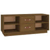 The Living Store Tv-meubel - Trendy - Houten televisiemeubel - 100x34x40 cm - Massief grenenhout