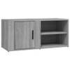 The Living Store TV-meubel Mediakast - grijs sonoma eiken - 80x31.5x36 cm - opbergruimte - deurmontage