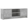 The Living Store TV-meubel - betongrijs - 102 x 30 x 37.5 cm - opbergruimte - praktische deuren
