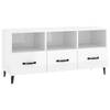 The Living Store TV-meubel Moderne Mediakast - 102 x 35 x 50 cm - Hoogglans wit