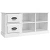 The Living Store TV-kast Exclusief - 102x35.5x47.5 cm - Hoogglans Wit