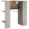 The Living Store Gangkast Moderne Halmeubel - Betongrijs - 97.5 x 37 x 99 cm - Opbergruimte