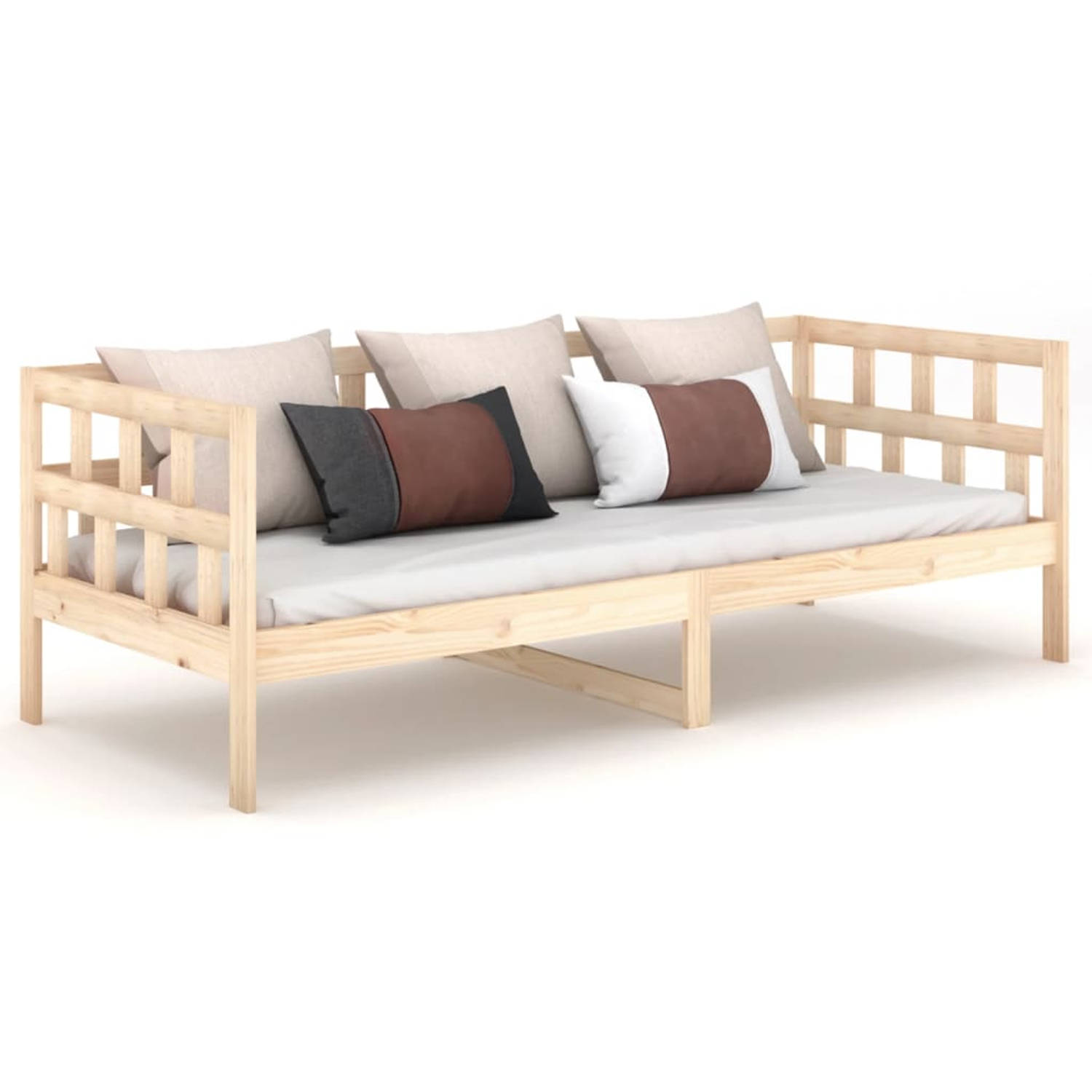 The Living Store Slaapbank massief grenenhout 90x190 cm - Slaapbank - Slaapbanken - Bedbank - Bed - Bedframe - Houten Bedframe - Bedbodem - Logeerbed - Slaapmeubel - Ledikant - Bed