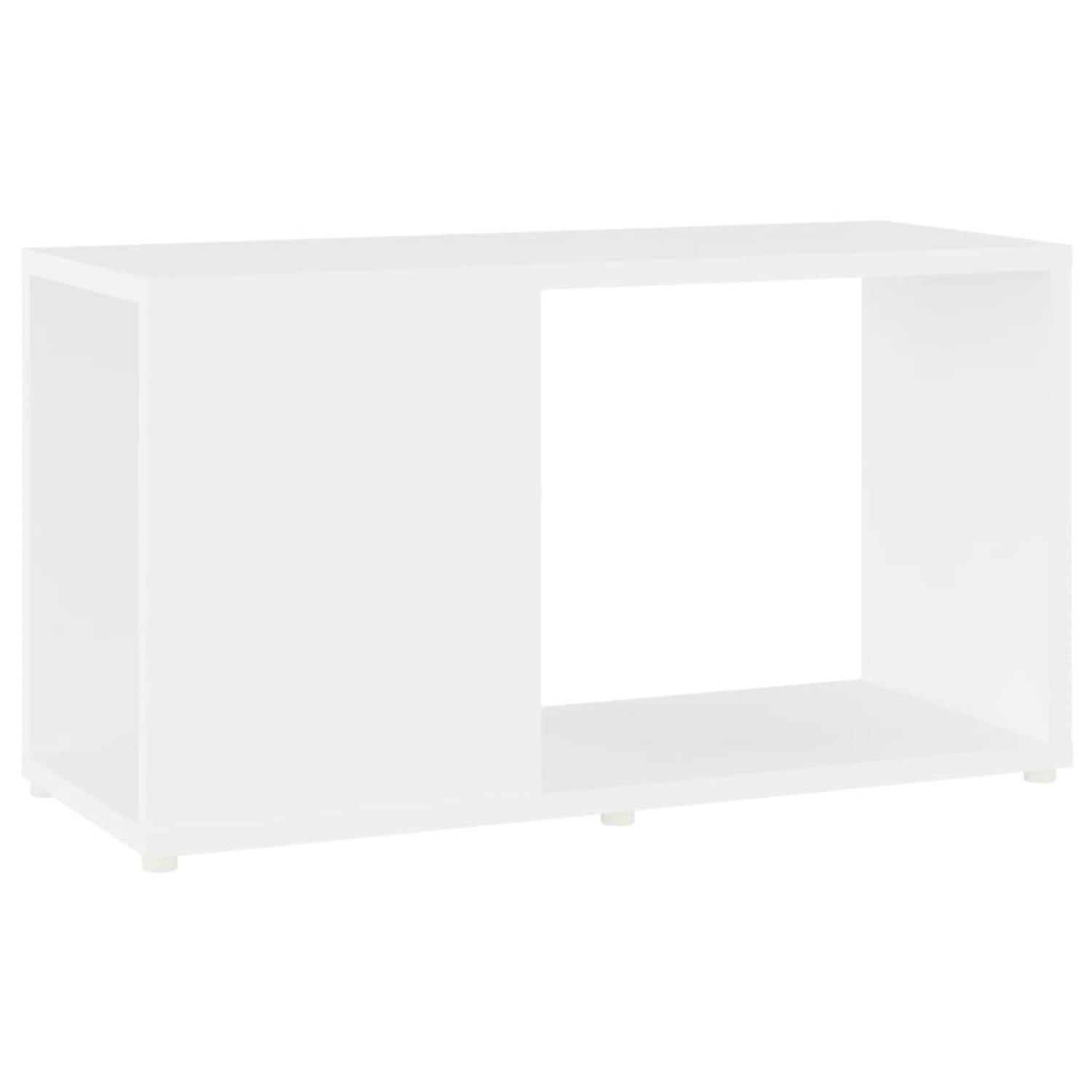The Living Store Tv-meubel 60x24x32 cm bewerkt hout wit