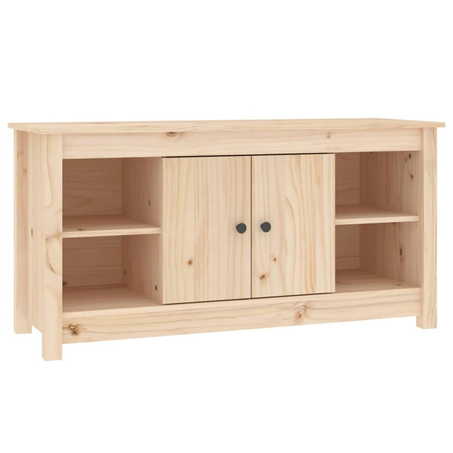 The Living Store TV-kast Massief Grenenhout - 103 x 36.5 x 52 cm