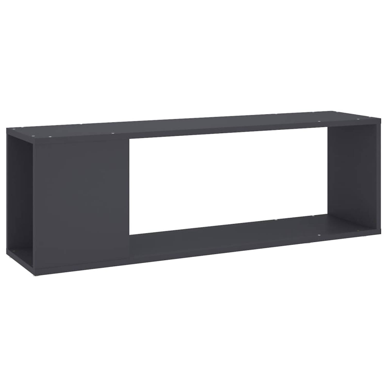 The Living Store Tv-meubel 100x24x32 cm spaanplaat grijs