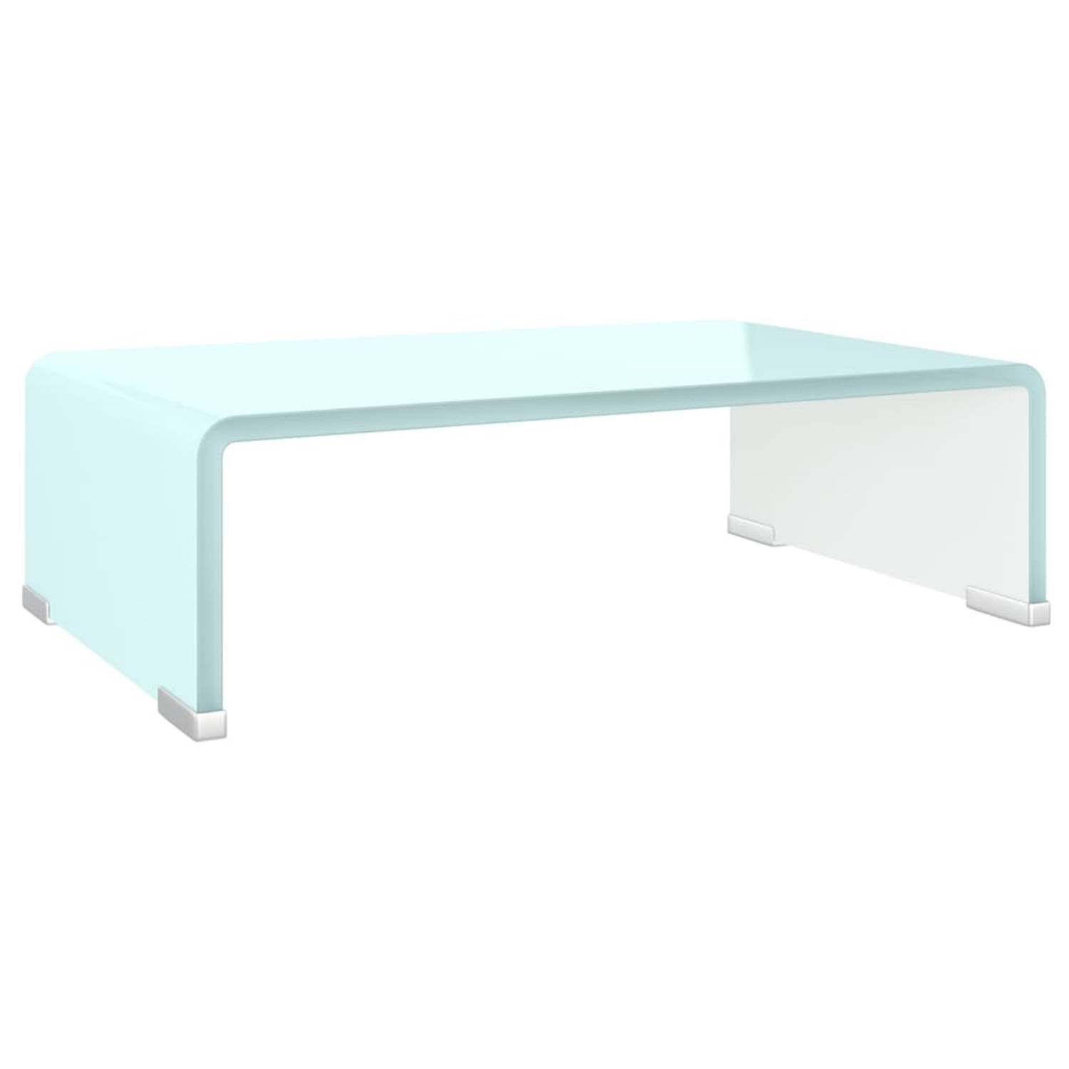 The Living Store TV-meubel - Glas - 40 x 25 x 11 cm - Groen