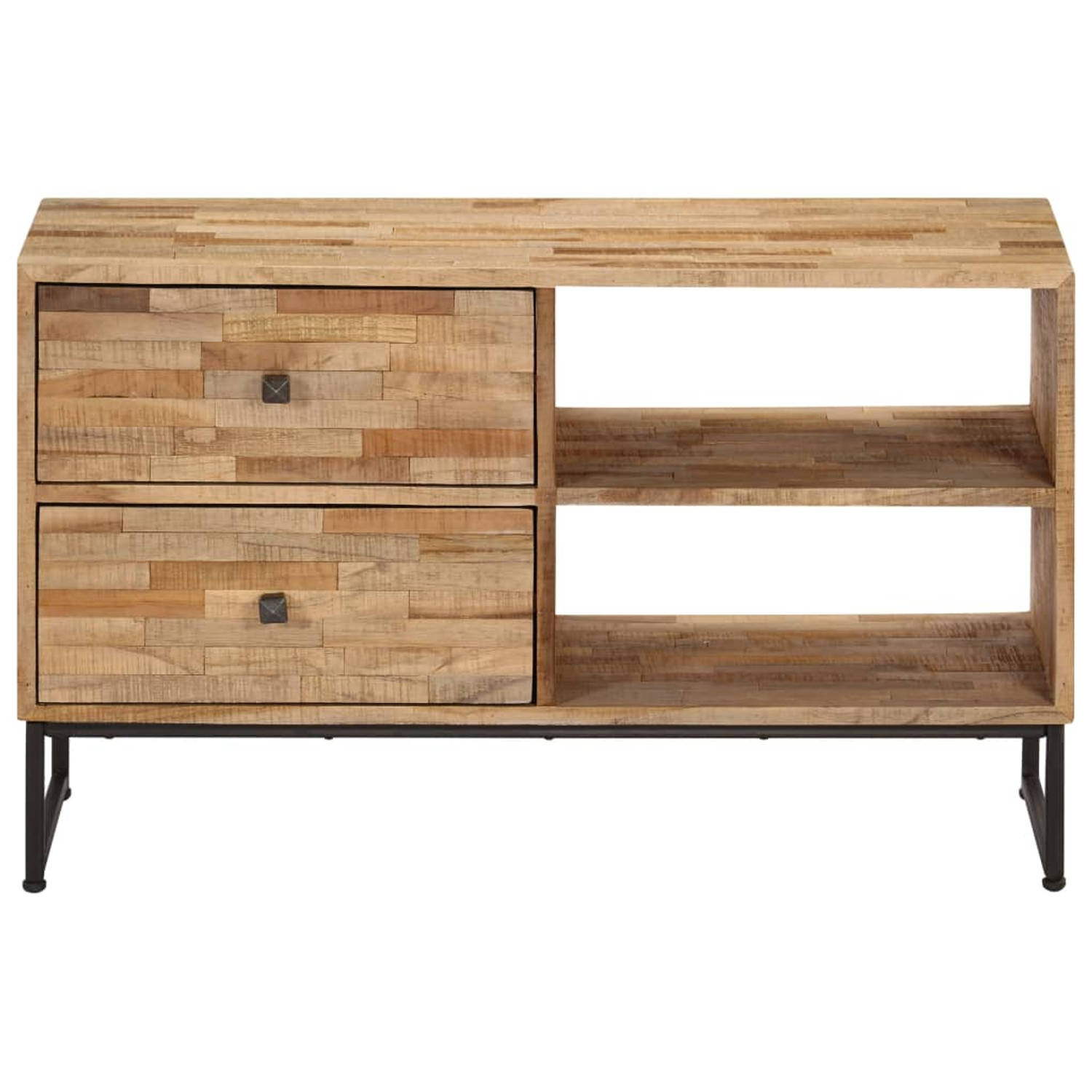 The Living Store Tv-meubel 90x30x55 cm gerecycled teakhout - Kast