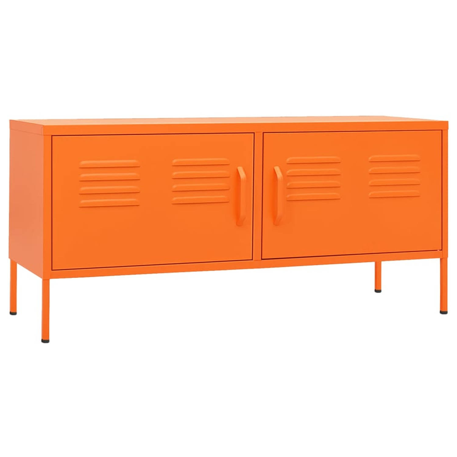 The Living Store Tv-meubel 105x35x50 cm staal oranje