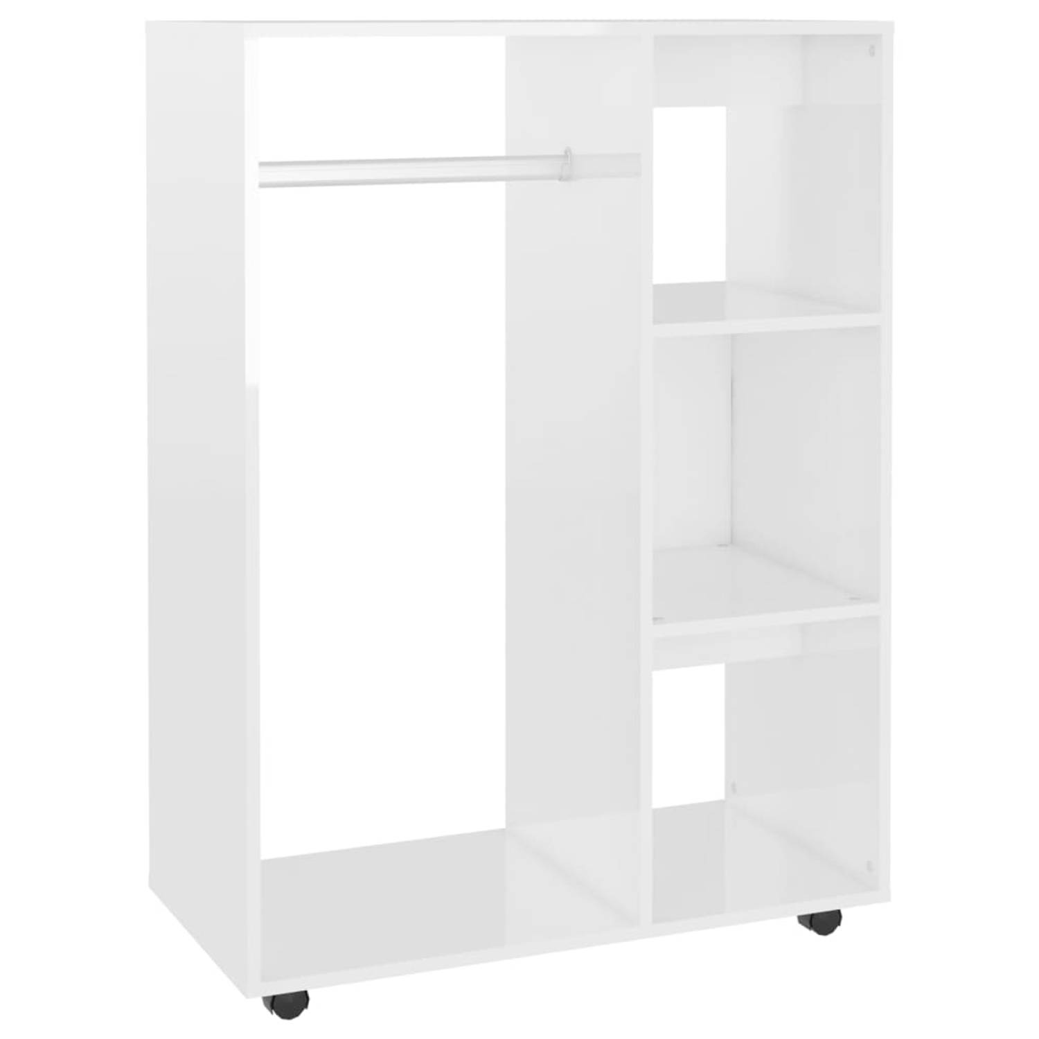 The Living Store Opbergkast - 80 x 40 x 110 cm - Hoogglans wit
