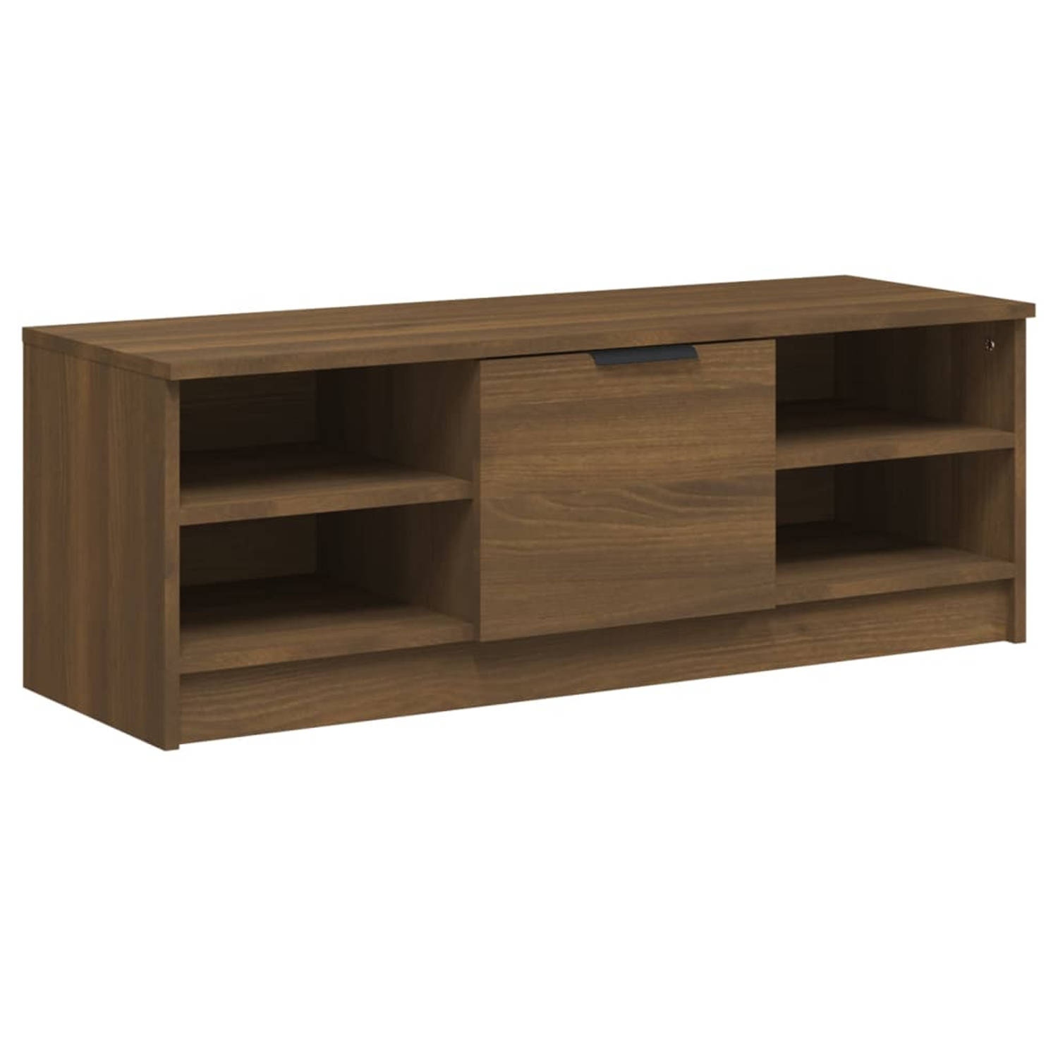 The Living Store Tv-meubel 102x35-5x36-5 cm bewerkt hout bruineikenkleurig - Kast