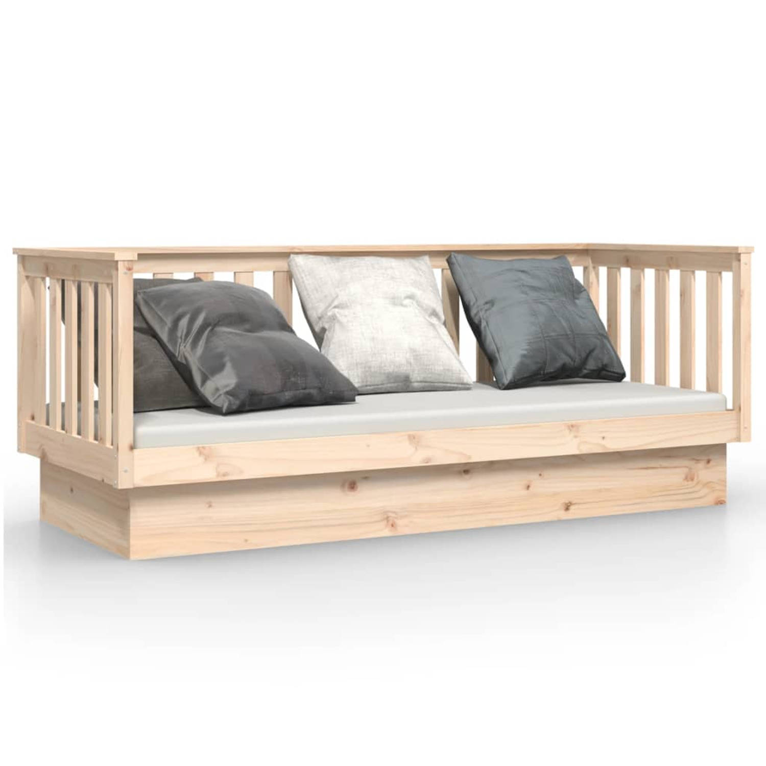 The Living Store Slaapbank 90x190 cm massief grenenhout - Slaapbank - Slaapbanken - Bedbank - Bed - Bedframe - Houten Bedframe - Bedbodem - Slaapmeubel - Ledikant - Bedbanken - Bed