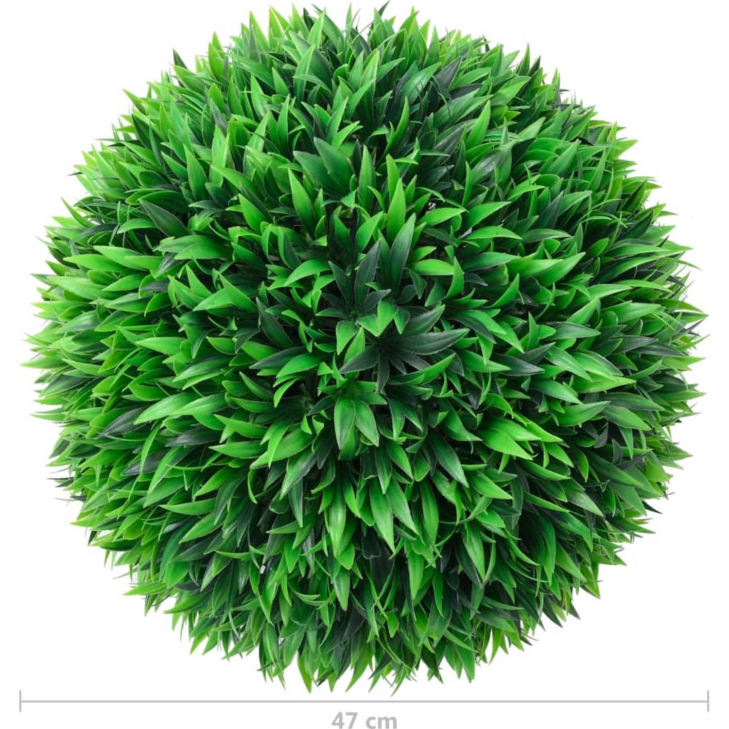 The Living Store Kunstbuxusbol - Groen - Polyethyleen - 47 cm - Weerbestendig