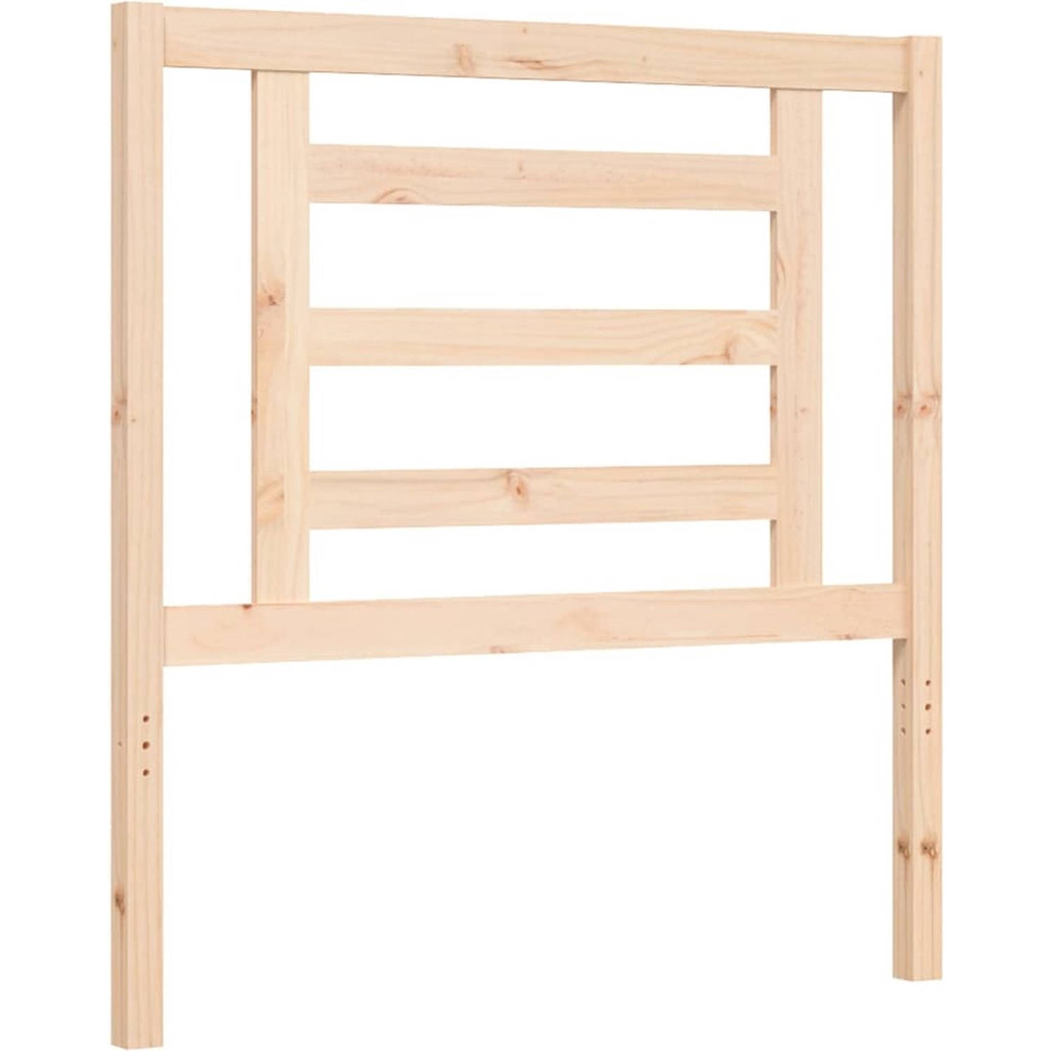 The Living Store Bedframe - Grenenhout - Multiplex lattenbodem - 195.5 x 80.5 x 100 cm