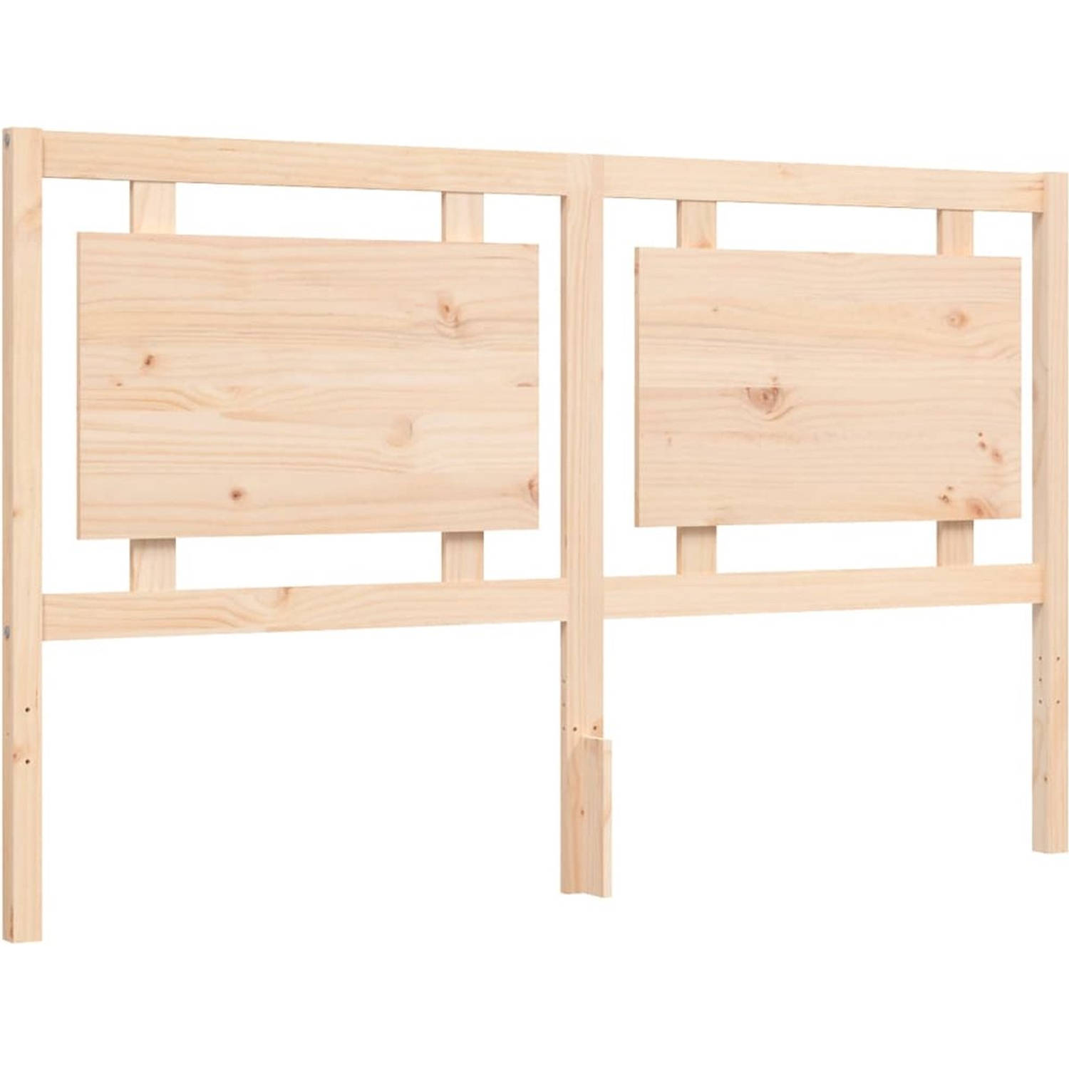 The Living Store Bedframe - Massief grenenhout - Multiplex lattenbodem - 205.5 x 165.5 x 100 cm