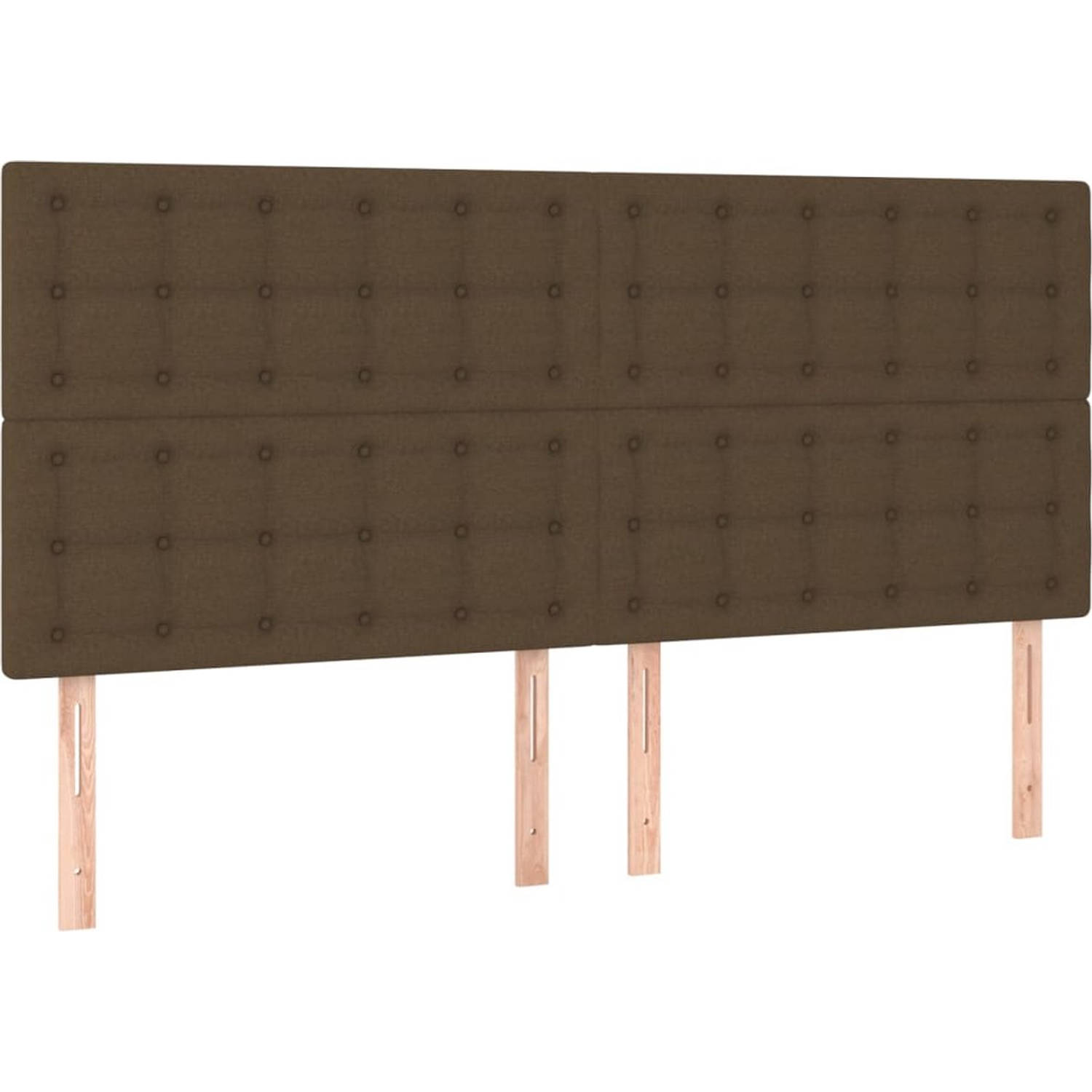 The Living Store Boxspringbed - Pocketvering - 203x200x118cm - Donkerbruin