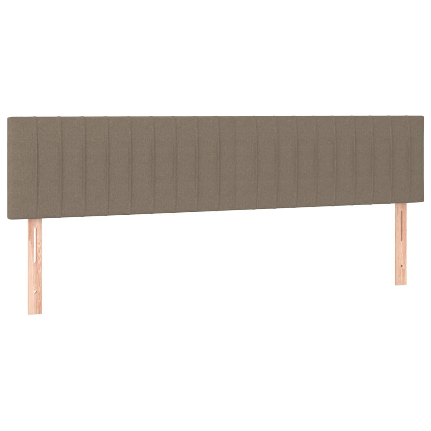 The Living Store Hoofdeind - taupe - 180 x 5 x 78/88 cm - klassiek ontwerp - verstelbare hoogte - stevige houten poten