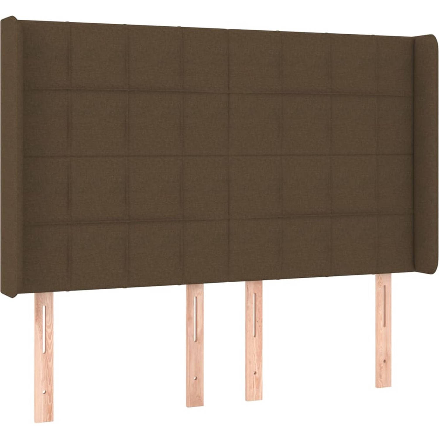 The Living Store Boxspring - LED - Donkerbruin - 140 x 200 cm - Pocketvering