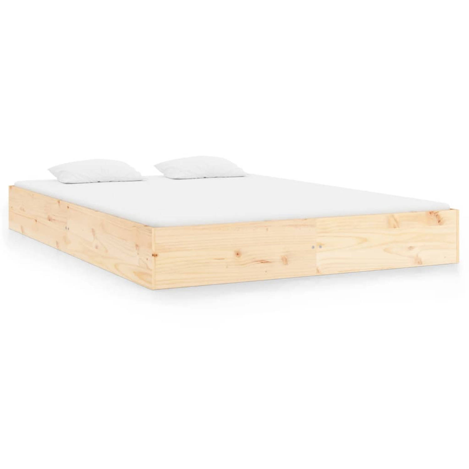The Living Store Bedframe massief hout 150x200 cm 5FT King Size - Bedframe - Bedframes - Bed - Bedbodem - Ledikant - Bed Frame - Massief Houten Bedframe - Slaapmeubel - Tweepersoon