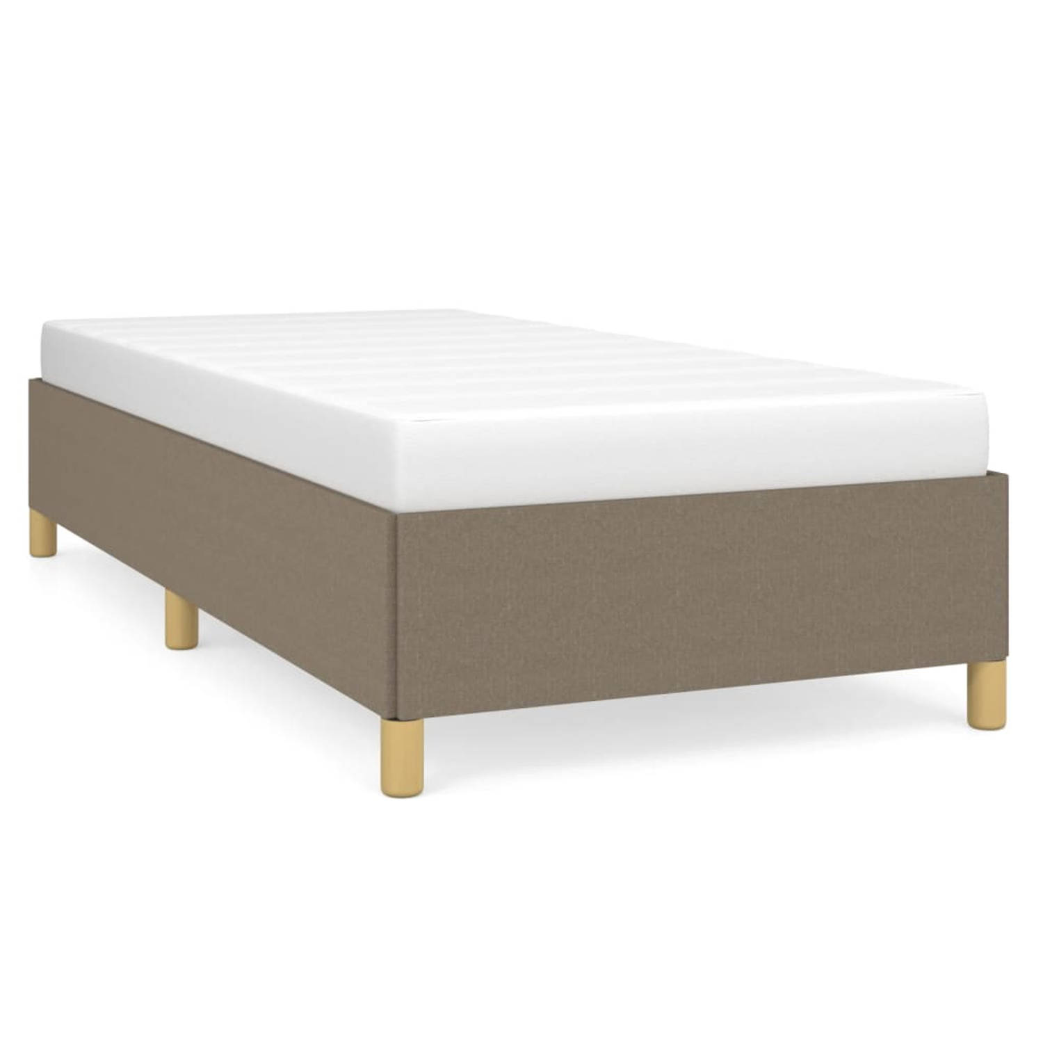 The Living Store Bedframe stof taupe 80x200 cm - Bed