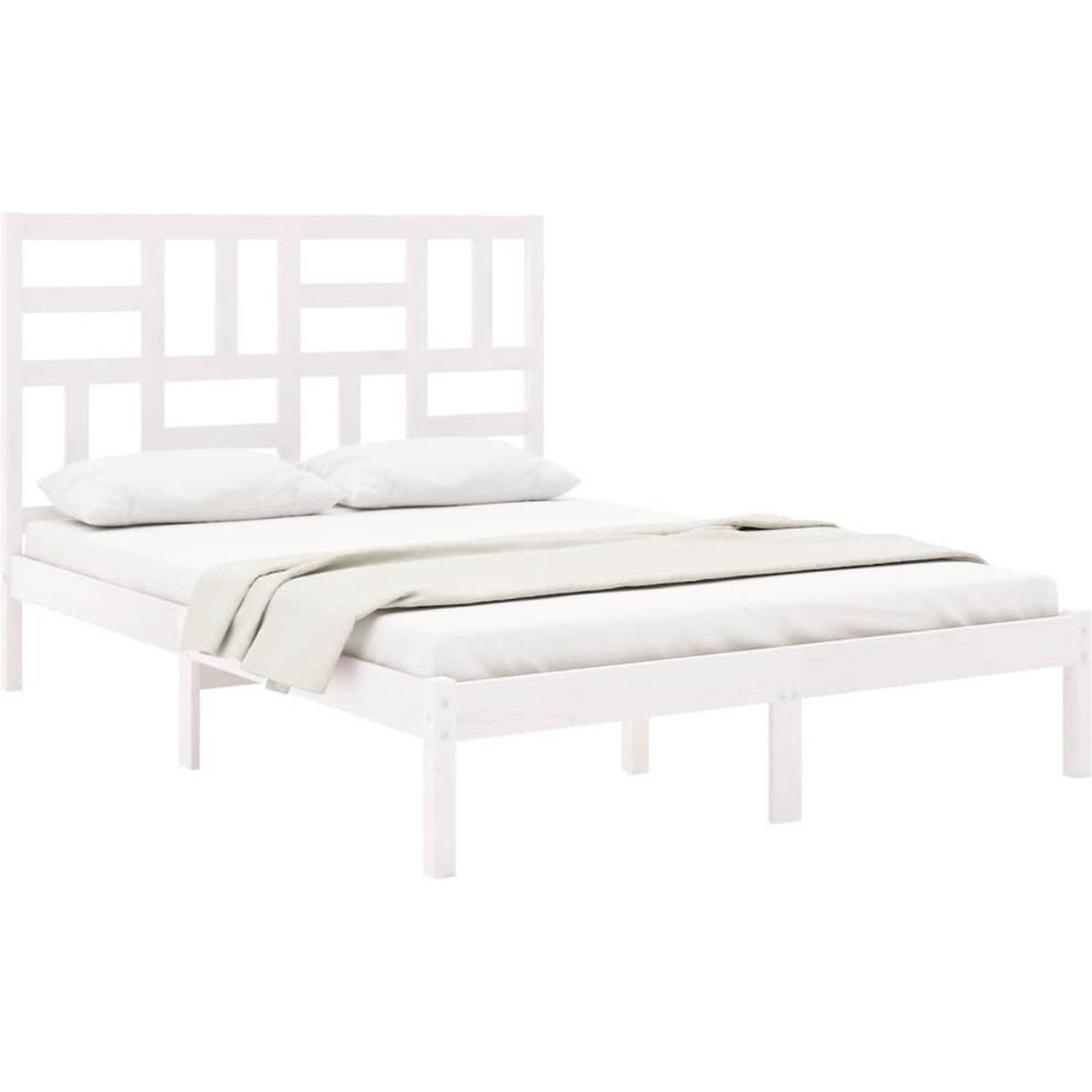 The Living Store Houten Bedframe - s - Bedframes - 195.5 x 126 x 104 cm