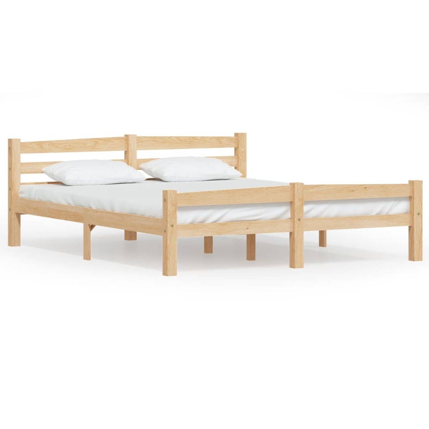 The Living Store Bedframe massief grenenhout 160x200 cm - Bedframe - Bedframe - Bed Frame - Bed Frames - Bed - Bedden - 2-persoonsbed - 2-persoonsbedden - Tweepersoons Bed