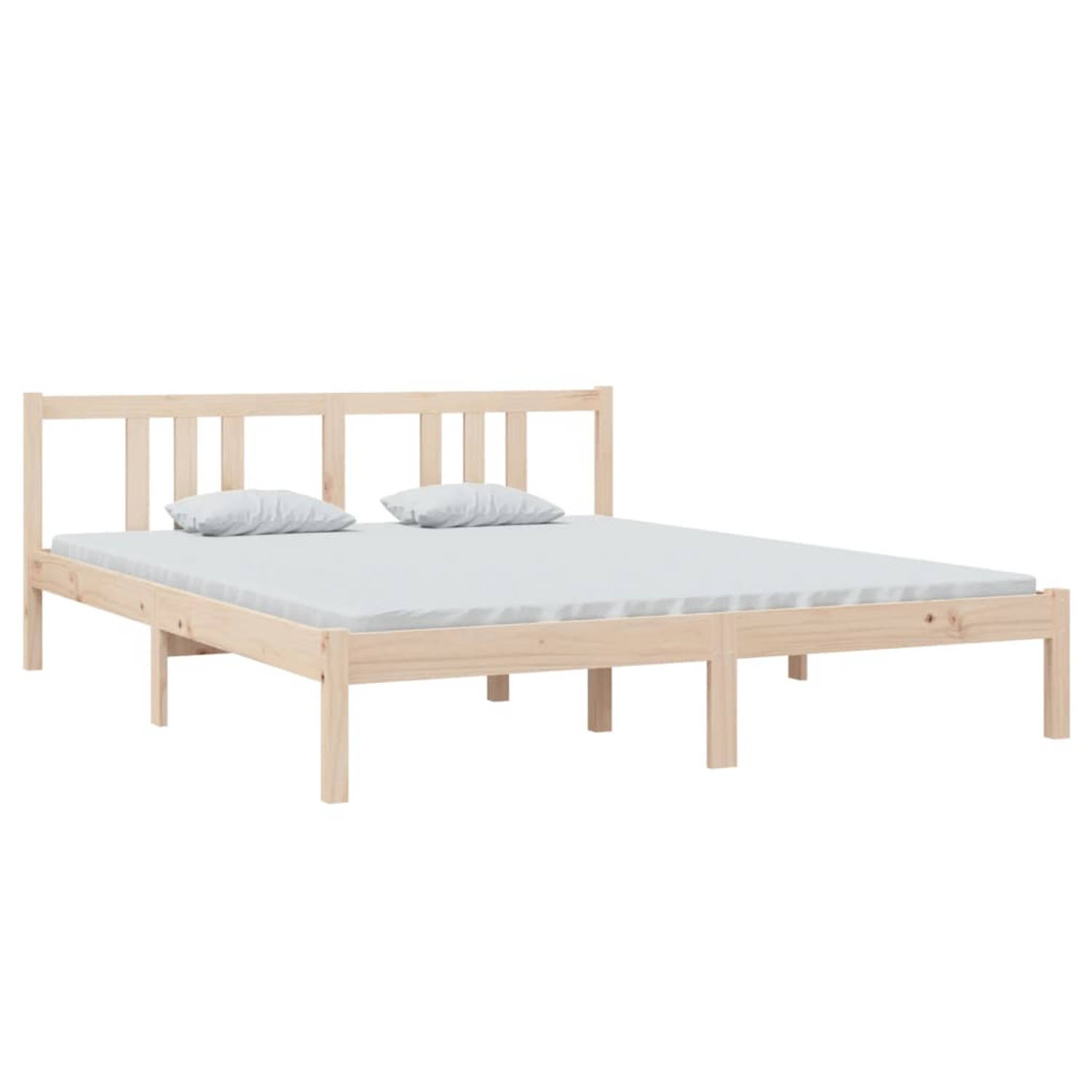 The Living Store Bedframe massief hout 160x200 cm - Bedframe - Bedframes - Bed - Bedbodem - Ledikant - Bed Frame - Massief Houten Bedframe - Slaapmeubel - Tweepersoonsbed - Bedden