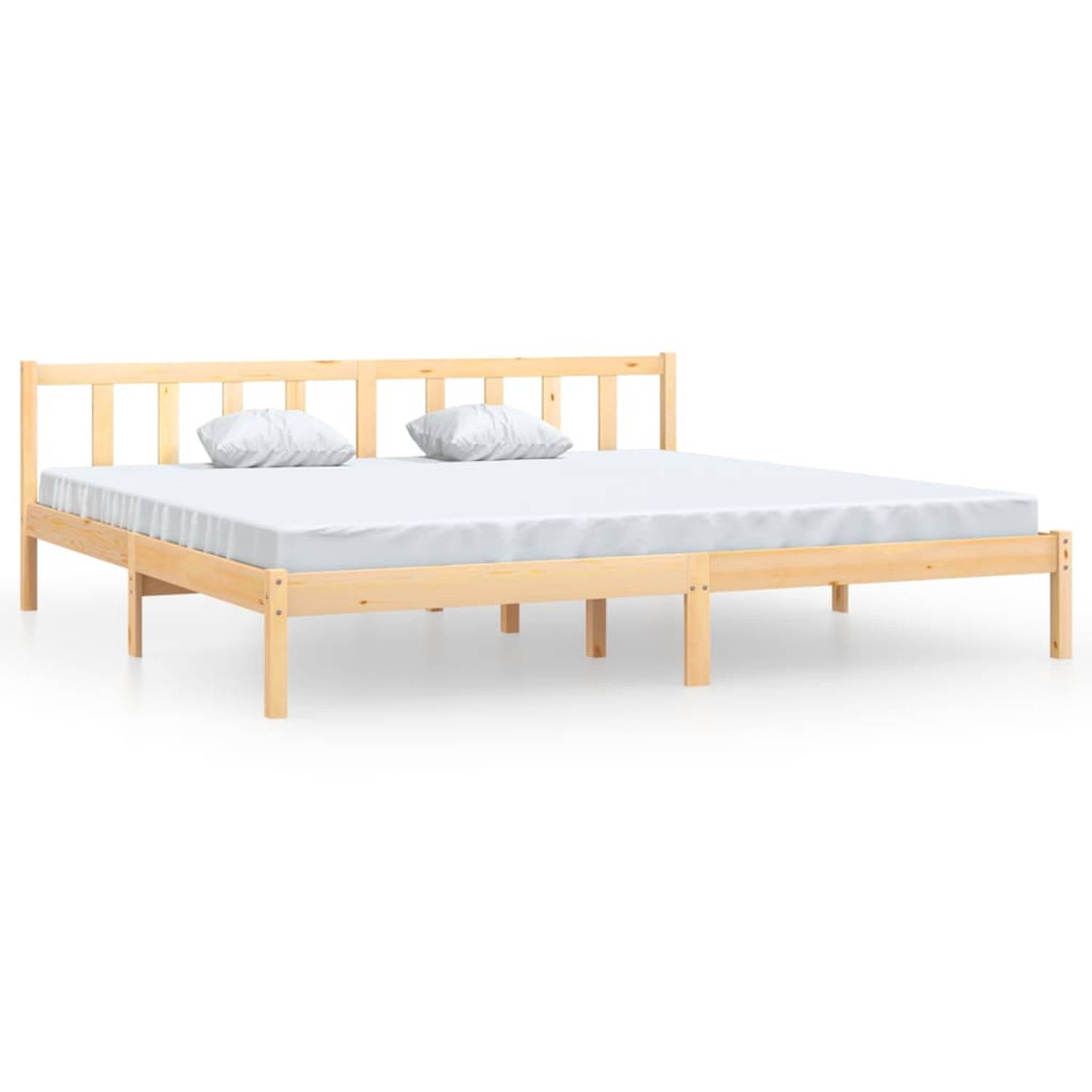 The Living Store Bedframe massief grenenhout 180x200 cm 6FT Super King - Bedframe - Bedframe - Bed Frame - Bed Frames - Bed - Bedden - 1-persoonsbed - 1-persoonsbedden - Eenpersoon