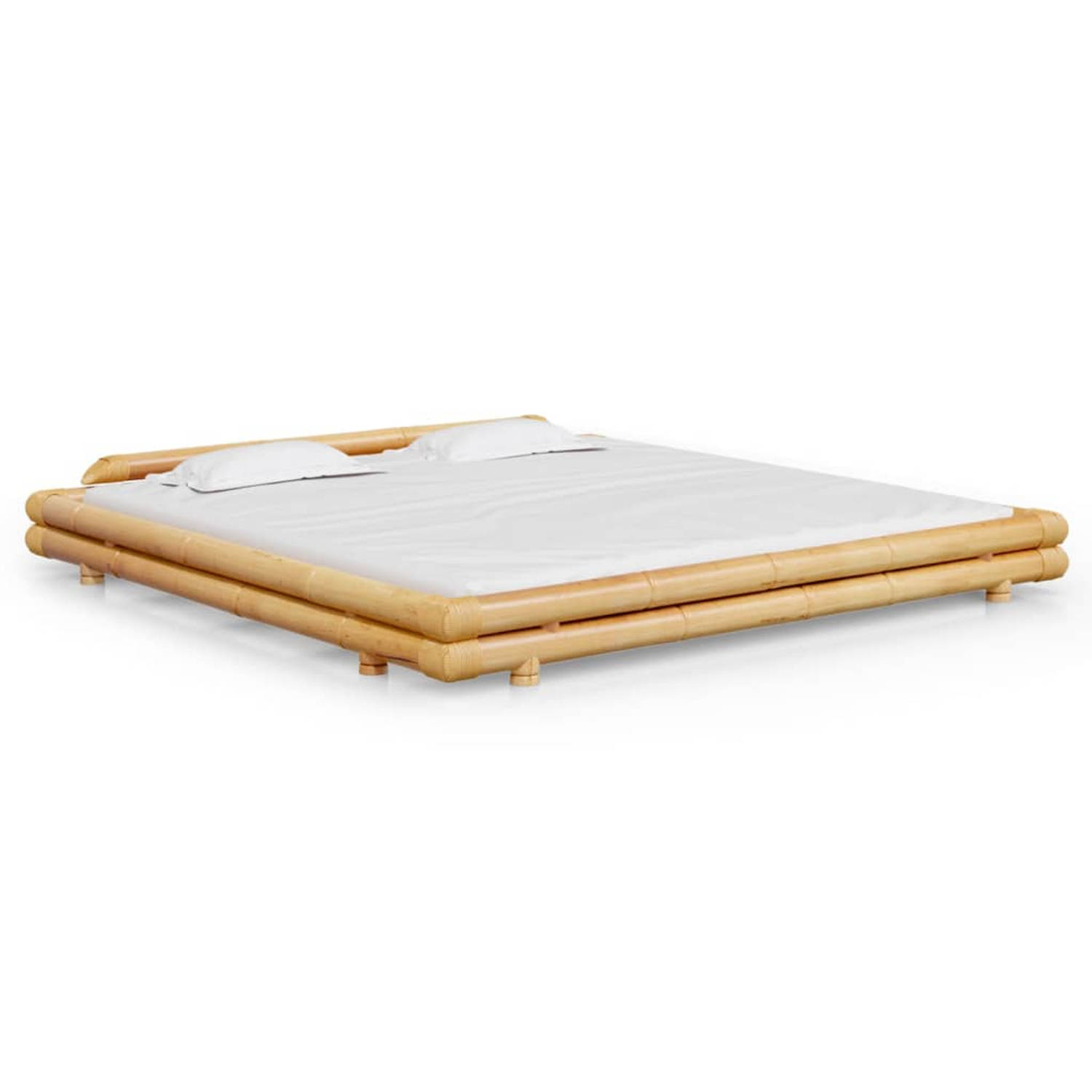 The Living Store Bedframe bamboe 200x200 cm - Bed
